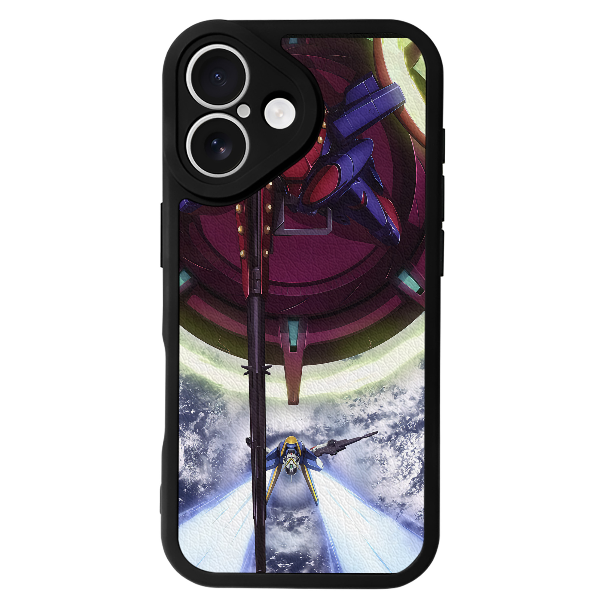 （画像用） 機動戦士ガンダム Mobile Suit Gundam 【iPhone 16シリーズ対応】シリコンスマホケース（レザー調） 材質：シリコン